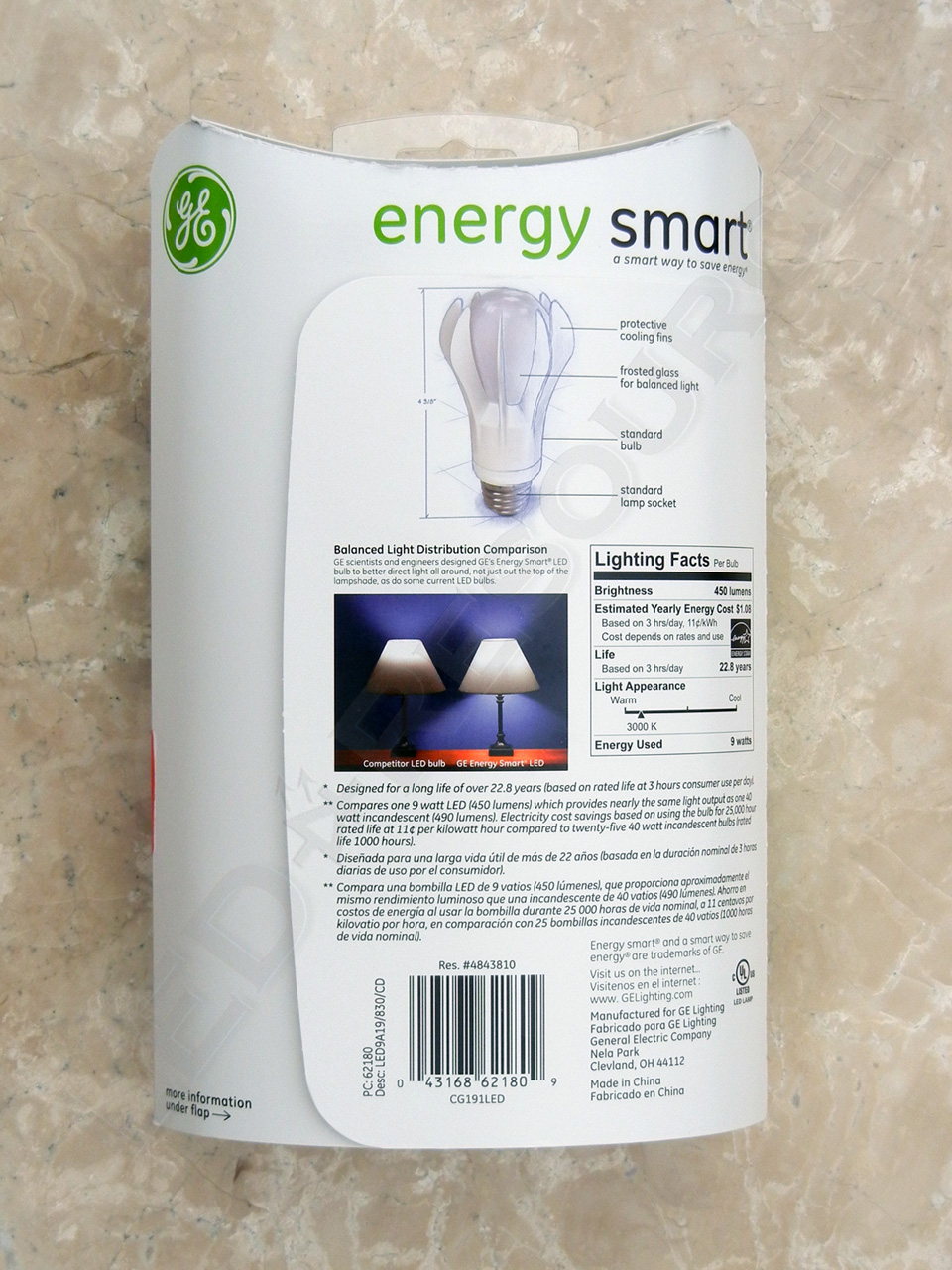 22+ Year Lifespan! 40W Replacement LED Light Bulbs NEW GE Energy Smart 9W 